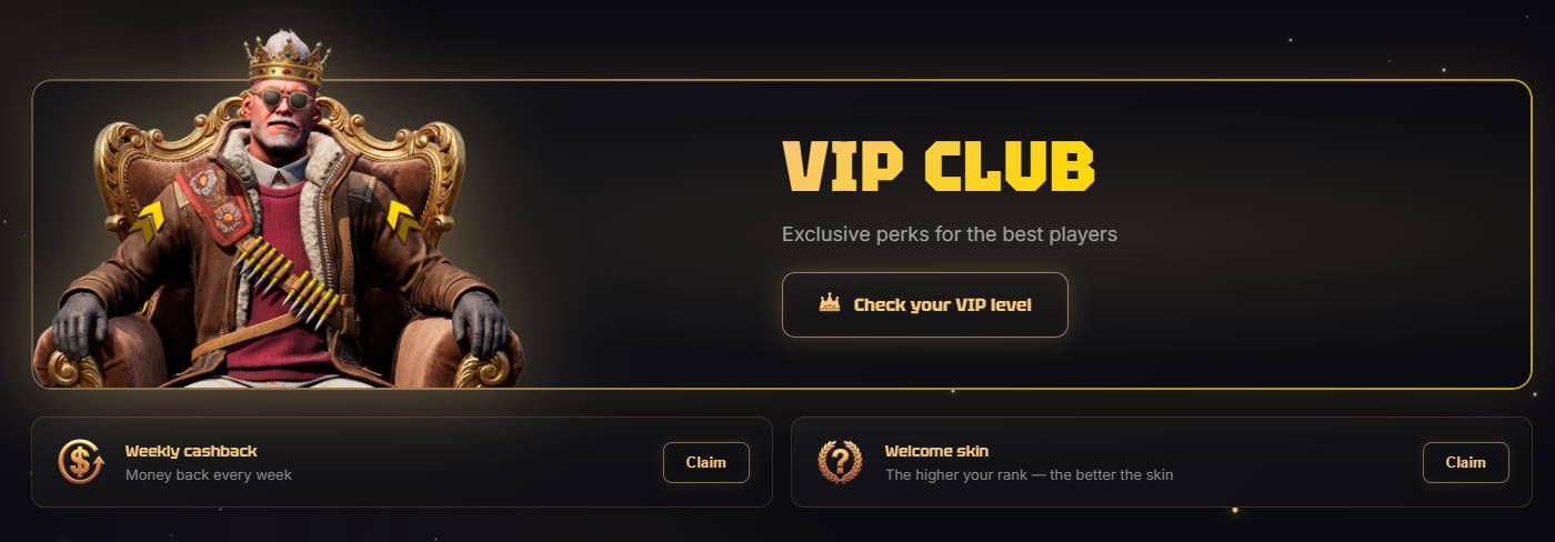 VIP Club Upgrader.pro cu cashback și welcome skin